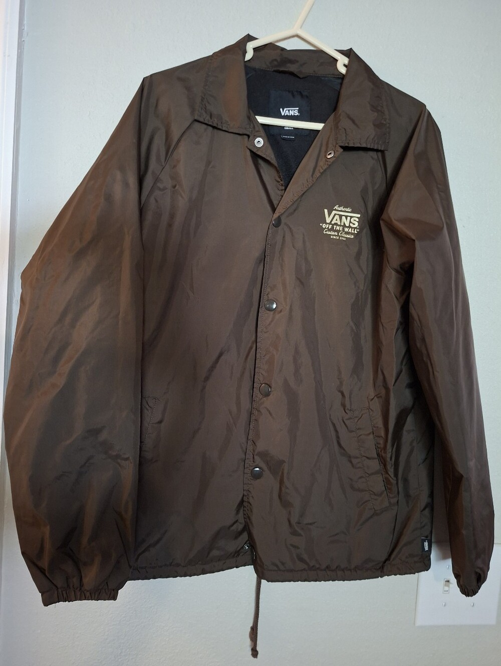 Vans Men’s Brown Windbreaker Coach Jacket